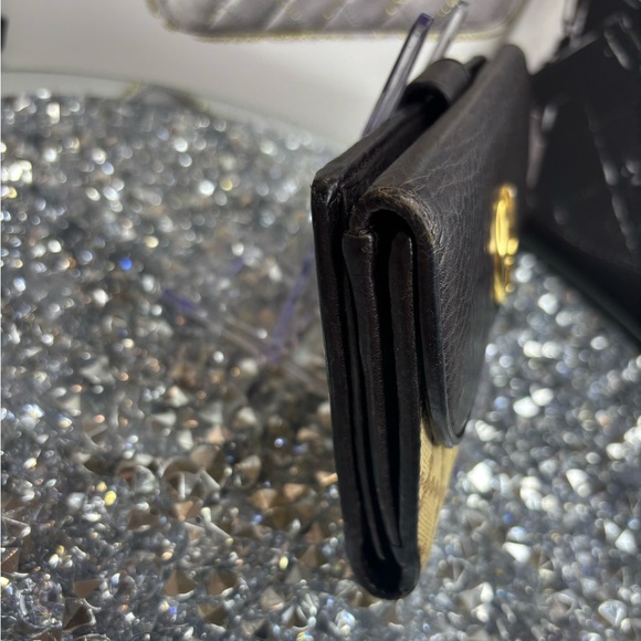 Gucci vintage 1973 Continental wallet Diamante canvas and black leather EUC - Picture 5 of 16